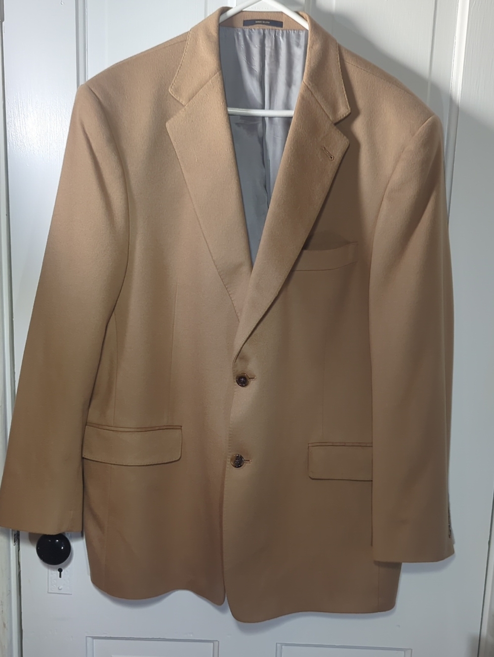 Hart Schaffner Marx Loro Piana 100% Cashmere Blazer Tan 46R